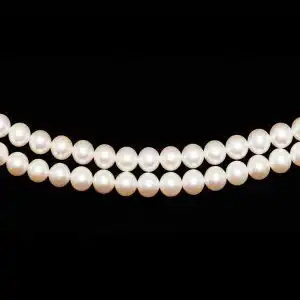 7mm Freshwater Double Strand Necklace - AA Quality