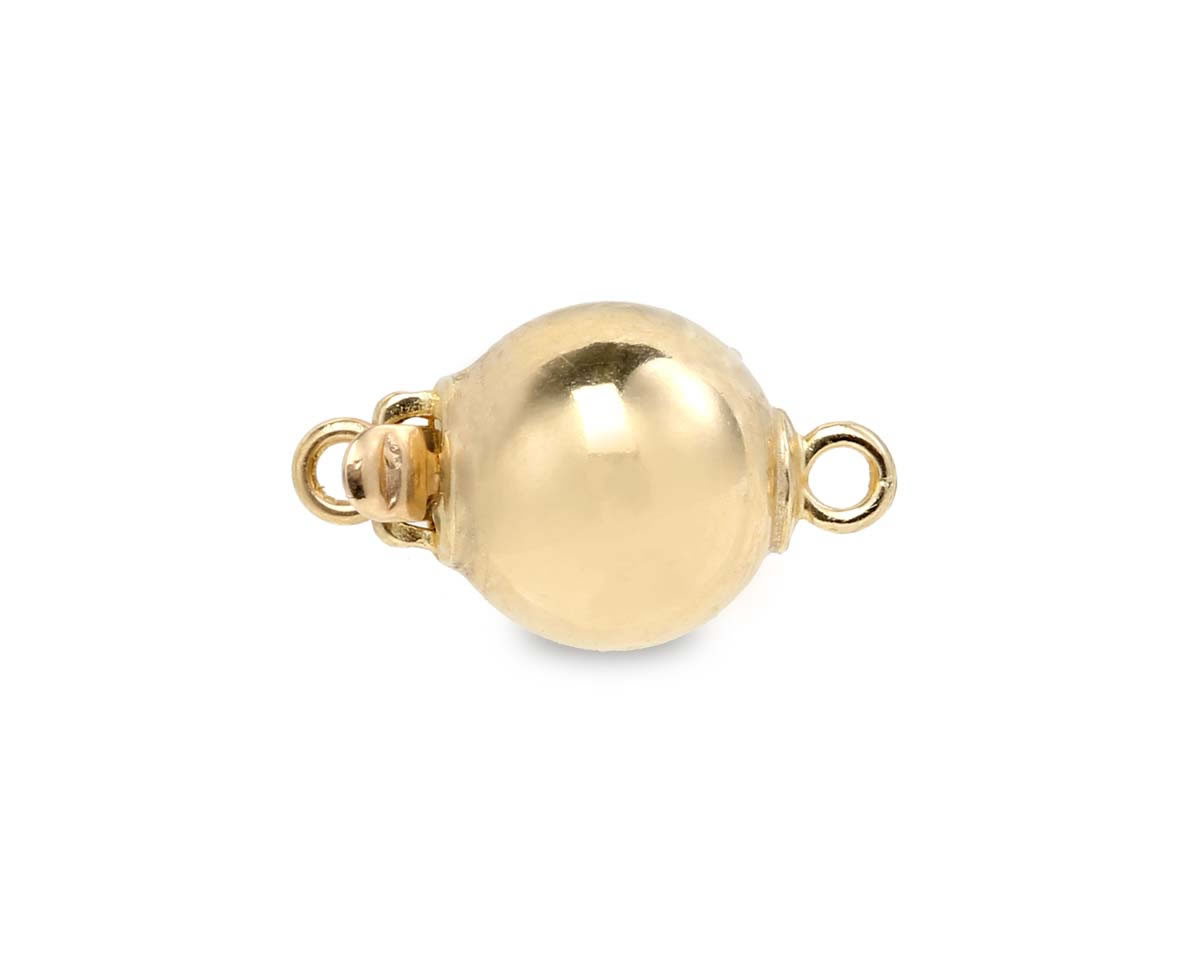 14K Gold Ball Clasp For Necklace