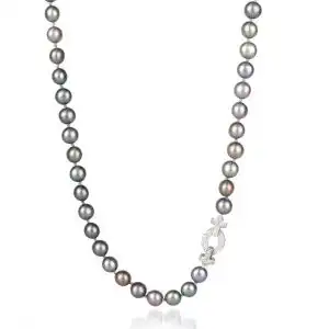 Black 6mm Pearl Octagon Necklace