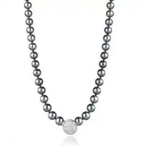 Black Ball Pearl Necklace