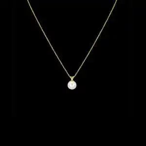 Yellow Silver Pearl Pendant