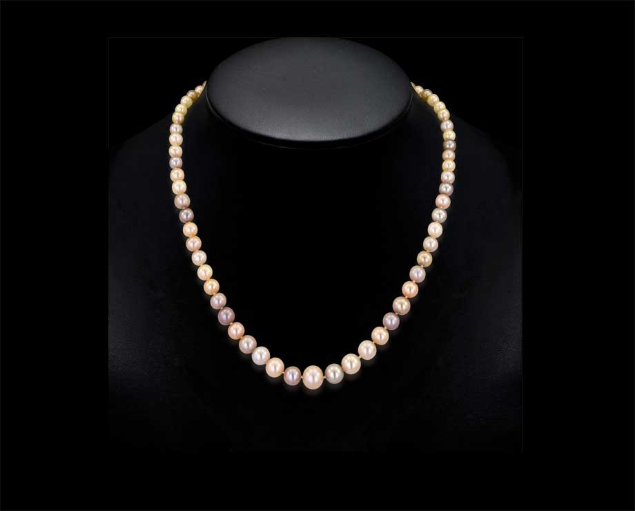 real pink pearl necklace