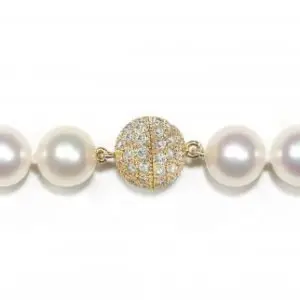 8mm Center Screw Diamond Ball Necklace Clasp